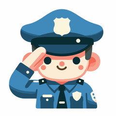 Police Officer Vector Logo Design