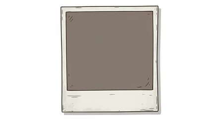 Vintage Polaroid Style Photo Frame with Blank Space for Custom Image