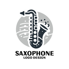 Saxophone Vector Logo Design