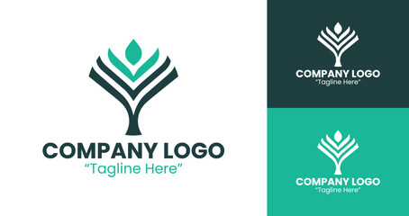 Simple Elegant Tosca Green Logo Design for Corporate Branding and Identity