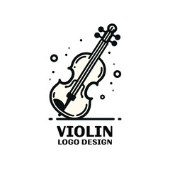 Violin Vector Logo Design