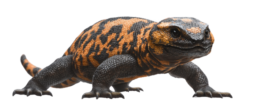 Lively salamander action nature scene cutout image with transparent background vibrant colors and details