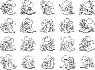 Obraz premium COWBOY BOOTS SVG