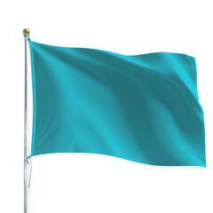 cyan flag isolated on transparent background