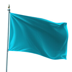 cyan flag isolated on transparent background