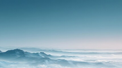 Fototapeta premium Blue Sky with Fluffy Clouds Over Serene Ocean Horizon