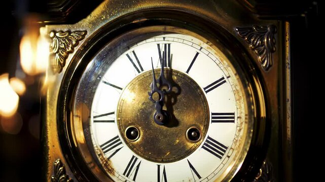 Antique pendulum clock closeup: time passing with intricate mechanism and elegant design