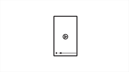Abstract mobile phone line icon. simple mobile icon simple on white background.