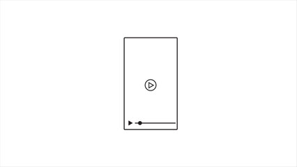 Abstract mobile phone line icon. simple mobile icon simple on white background.