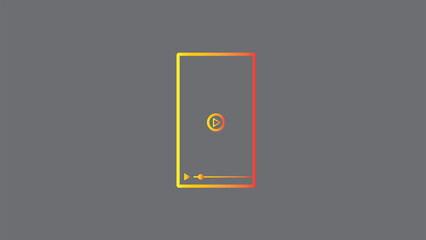Abstract mobile phone line icon. simple mobile icon simple design vector illustration.