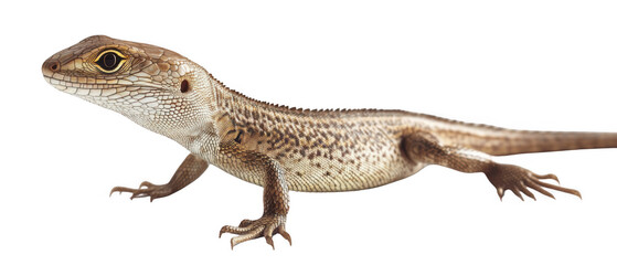 Obraz premium Lizard action on transparent background cutout studio environment detailed viewpoint for seo optimization