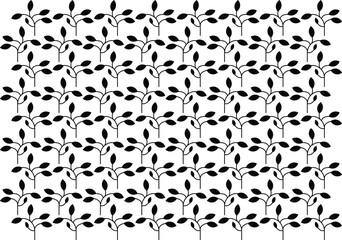 Elegant floral pattern with tree branches. Clean vector background.