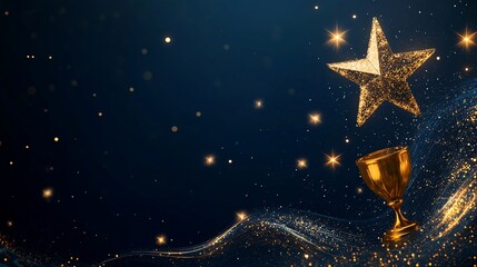 Golden star and cup, awards ceremony