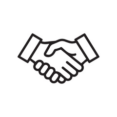 Naklejka premium Handshake Vector On White Background