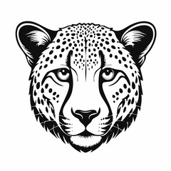 Cheetah Face Vector Images. illustration of a cheetah head on a white background © kagras