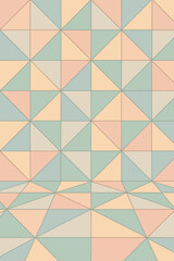 Pastel Geometric Tile Pattern Background. Modern Abstract Triangles, Concrete Wall and Floor Illusion. Seamless Vector Design for Interior, Wallpaper, Textile, Minimalist Decor, Architecture
