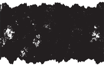 Gritty Black Ink Splatter Banner with Jagged Edges