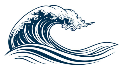 Fototapeta premium Powerful Red Ocean Wave Graphic Design.
