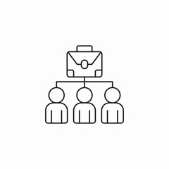 business team hierarchy icon sign vector
