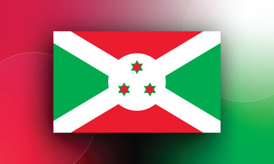 Flag of Burundi. Celebrations of Burundi at 1st of July. Beautiful design with abstract artwork along with gradients