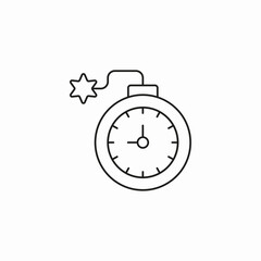 time bomb urgency icon sign vector