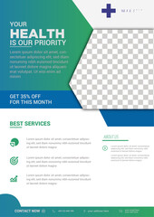 Modern Medical Healthcare Flyer Template – Clean Design for Clinics and Hospitals