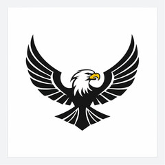 Eagle logo designs simple elegant Vector Image