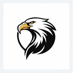Eagle logo designs simple elegant Vector Image