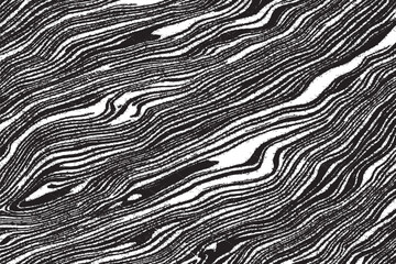 Dynamic Black and White Abstract Wavy Grunge Lines Pattern
