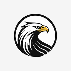 Eagle logo designs simple elegant Vector Image