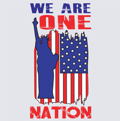 USA Independence Day t shirt design silhouette vector art illustration, 4th of July independence day