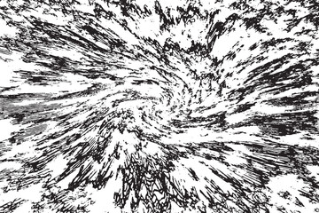 Abstract Black and White Grunge Swirl Vortex Background