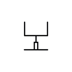 American football goalpost line icon