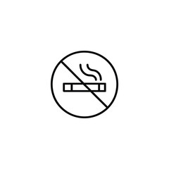No smoking prohibition circle sign icon © Vectiza