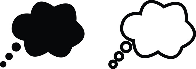 Blank empty speech bubbles chat icon set. Retro colorful special offer design elements, chat emblem, black callout sign collection Isolated on transparent background. Vector illustration for web app.