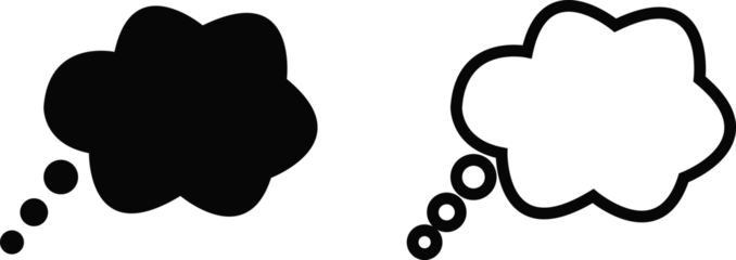 Fotobehang Naadloze wolken Blank empty speech bubbles chat icon set. Retro colorful special offer design elements, chat emblem, black callout sign collection Isolated on transparent background. Vector illustration for web app.  © WaQar