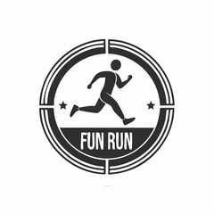 Fun Run Logo vector. Fun Run Logo Stock Illustration on white background.