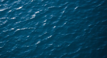 Fototapeta premium Azure Dream Shimmering Ocean Waves in Deep Blue Abstraction.