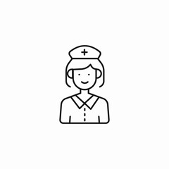 female nurse uniform icon sign vector
