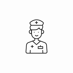 male nurse uniform icon sign vector