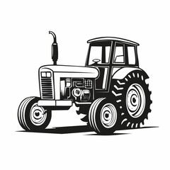 Old Tractor Vector Images. Vintage Tractor Vector Illustration
