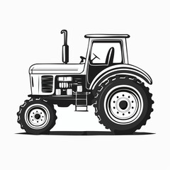 Old Tractor Vector Images. Vintage Tractor Vector Illustration