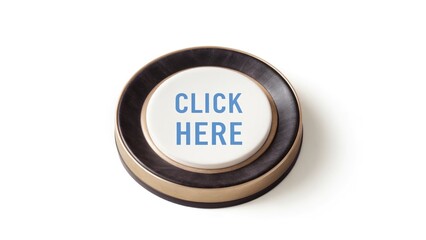 Blue Bordered Click Here Button with White Center Highlighting Call to Action in Modern UI Design
