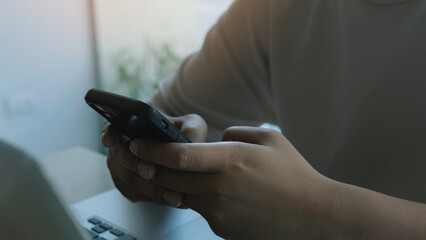 Online communication and online work, online ordering via smartphone