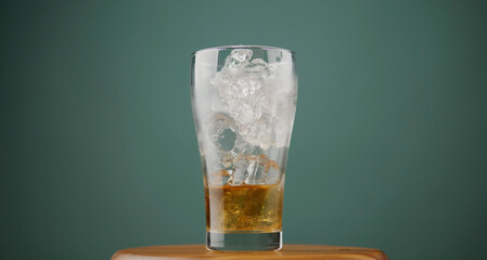 Alcoholic beverages mixed with soda, social drinking and socializing