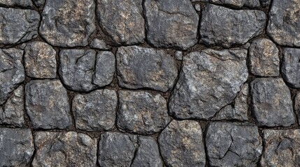 Close-up view of a stone wall texture.