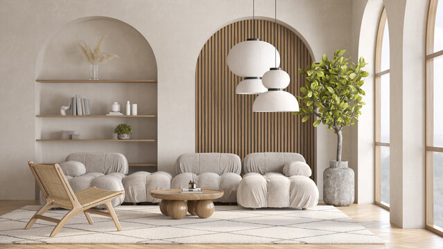 Fototapeta Modern style conceptual interior room