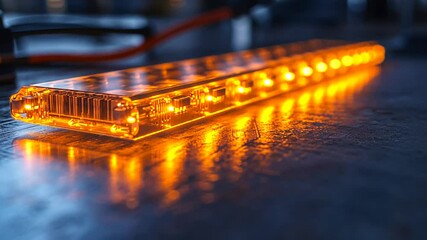 Illuminated transparent electronic device - Powered by Adobe