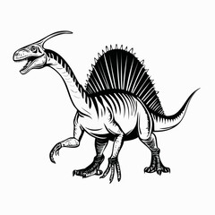 Spinosaurus vector image. Spinosaurus dinosaur on white background Vector Image.