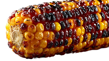 Grilled Corn on the Cob Closeup Colorful Kernels Food Photography